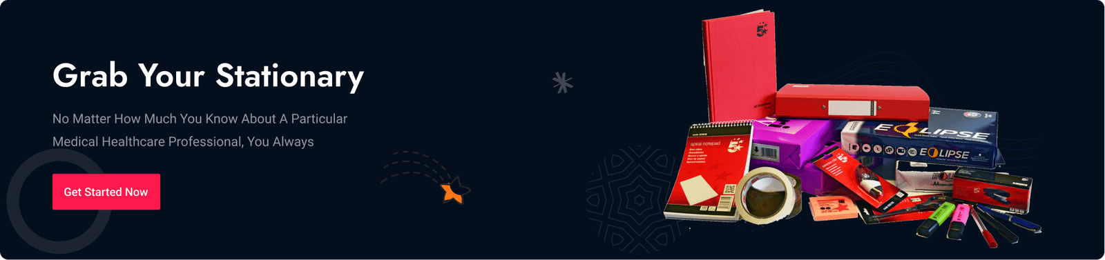 Not relevant short description of stationery supplies for medical professionals and students.